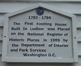 Plaque outside Meetinghouse
